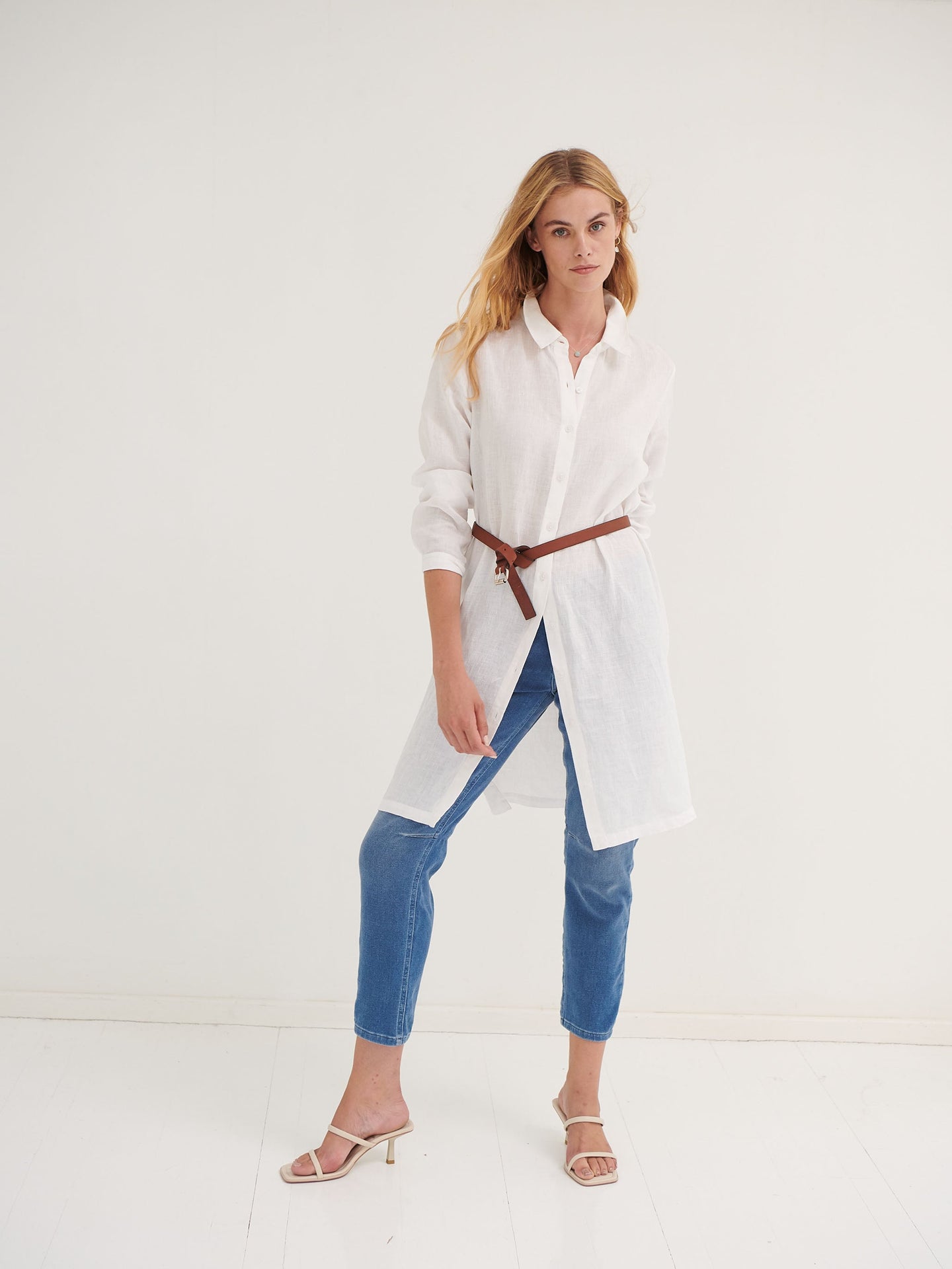 Phil linen shirt dress