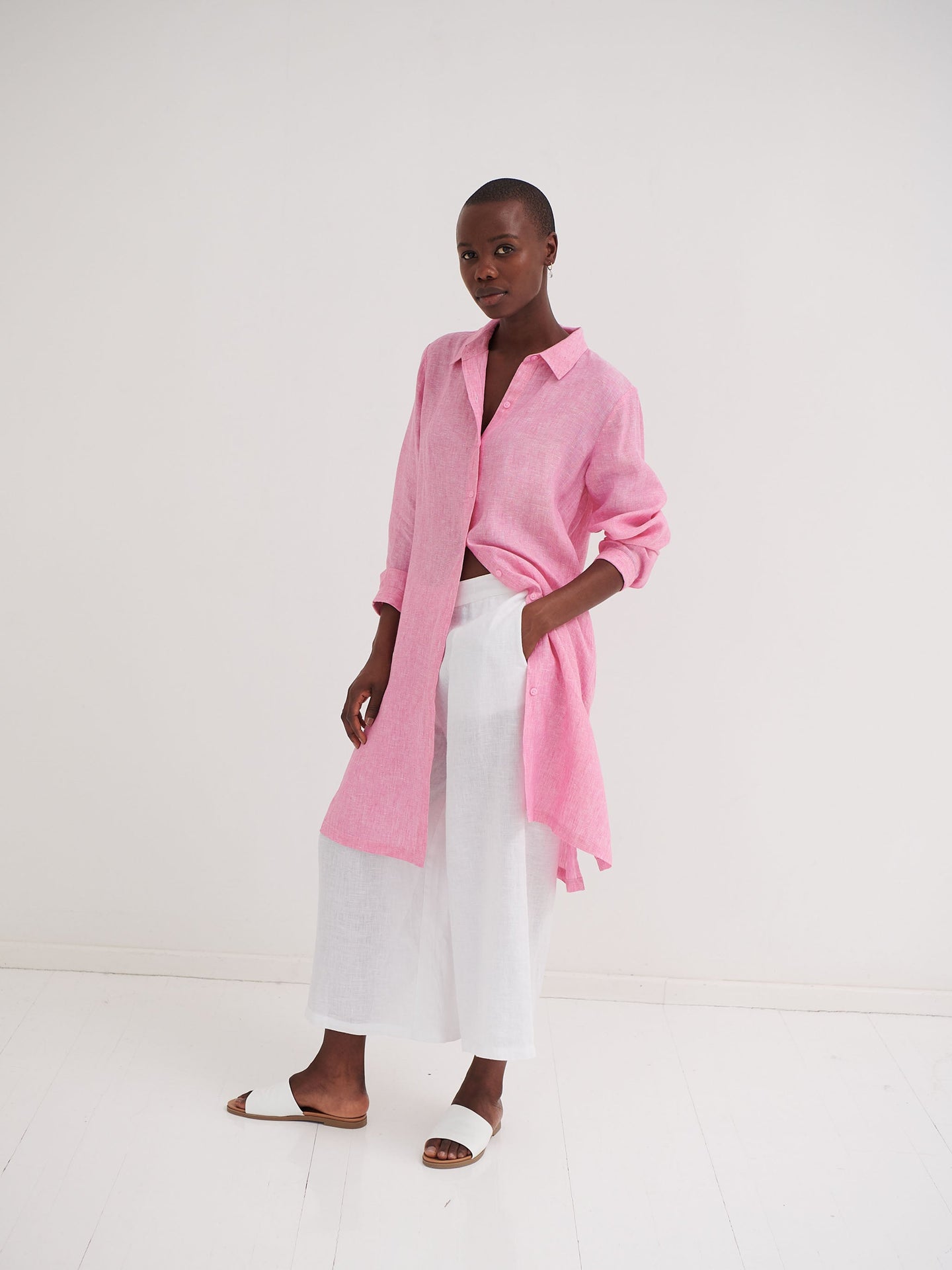 Phil linen shirt dress