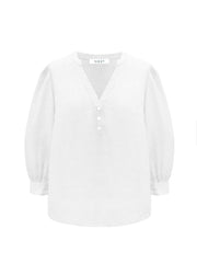 Heidi linen tie cuff shirt