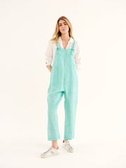 Carrie linen dungaree - Jade