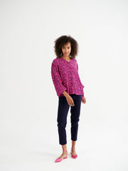 Marnie pink leopard print shirt