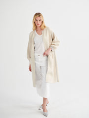 Kate cotton cashmere blend reversible cardi-coat - Grey