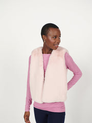 Blossom faux fur gilet