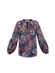 Ophelia silk painterly paisley shirt
