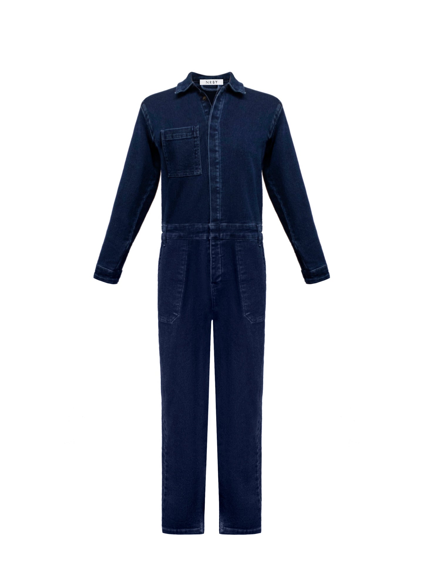 Lori long sleeve denim jumpsuit