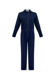 Lori long sleeve denim jumpsuit