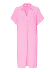Shelly linen dress - Cherry Pink