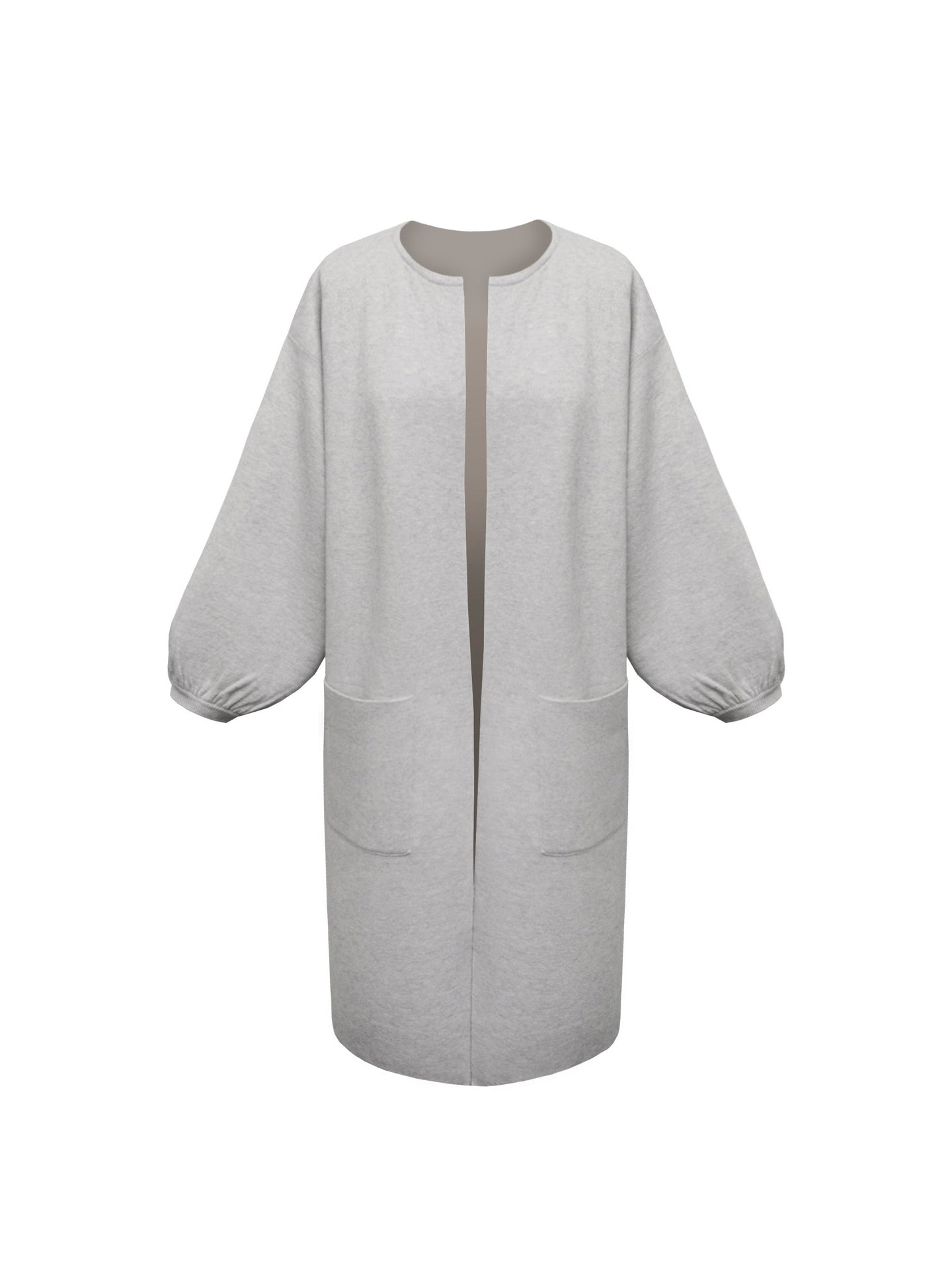 Kate cotton cashmere blend reversible cardi-coat - Grey