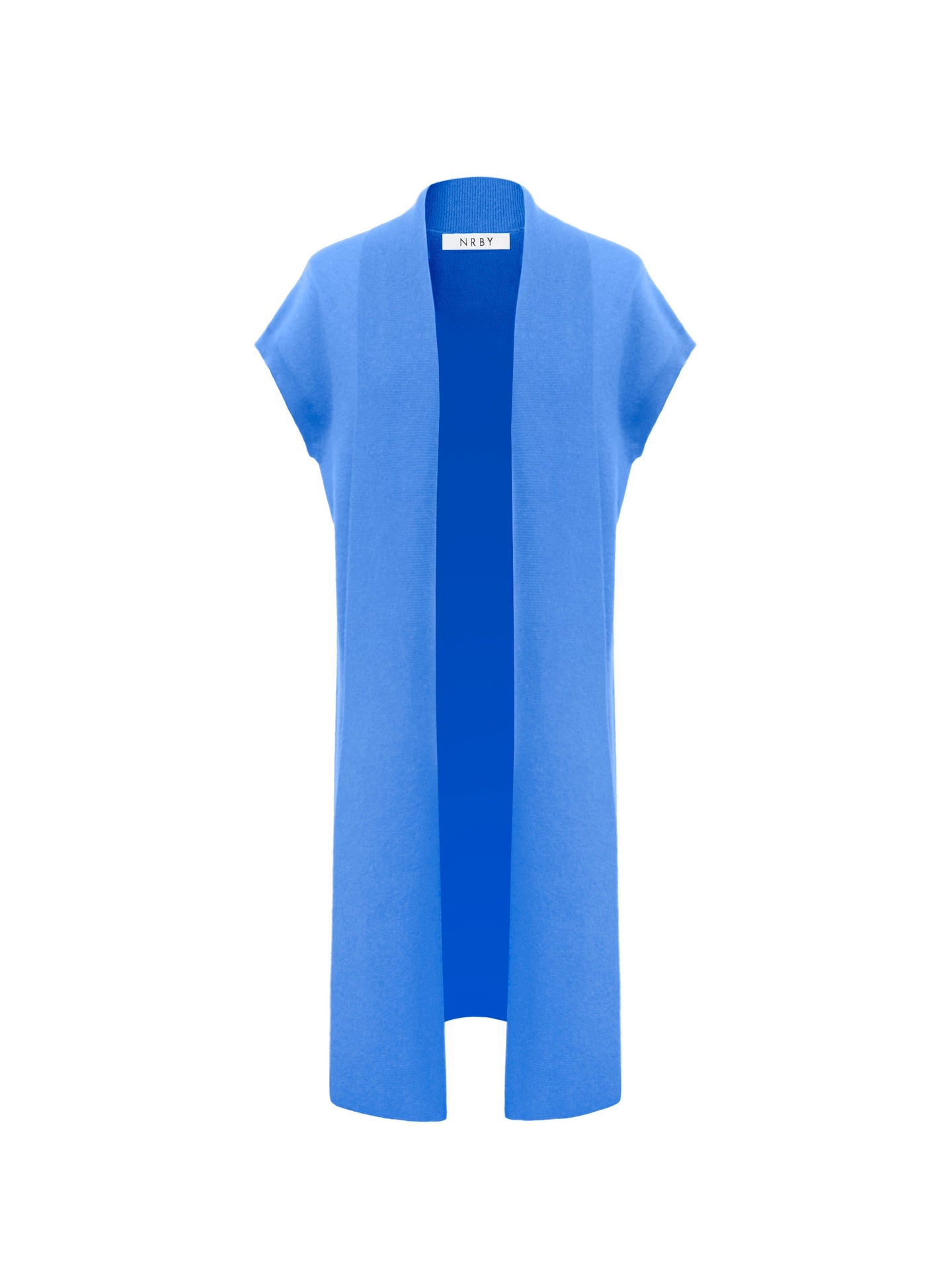 Sleeveless Suzie cashmere cardigan - Heathered Bluebell