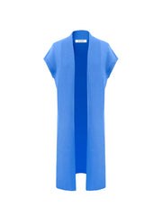 Sleeveless Suzie cashmere cardigan - Heathered Bluebell