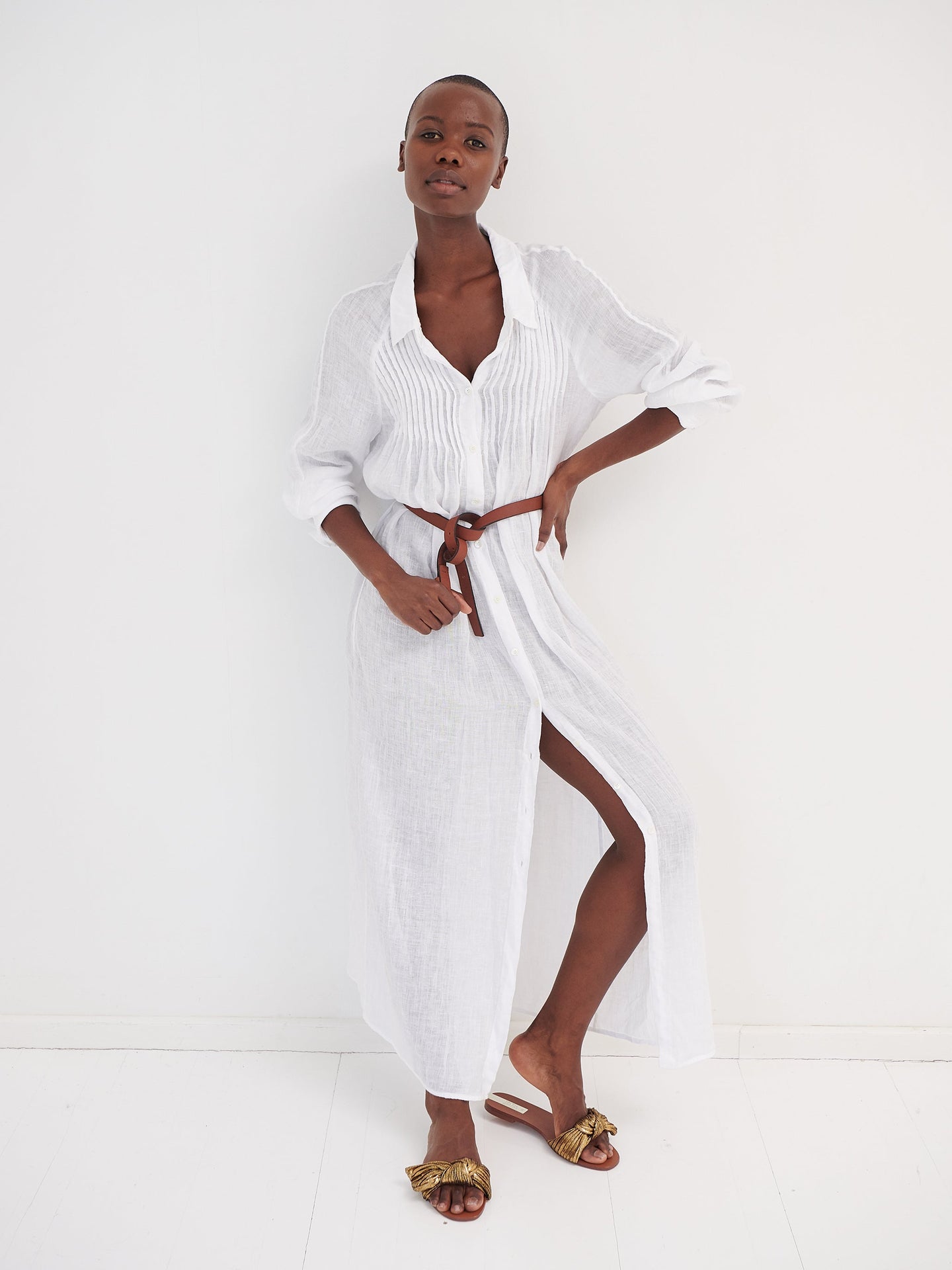 Sami gauze linen maxi dress