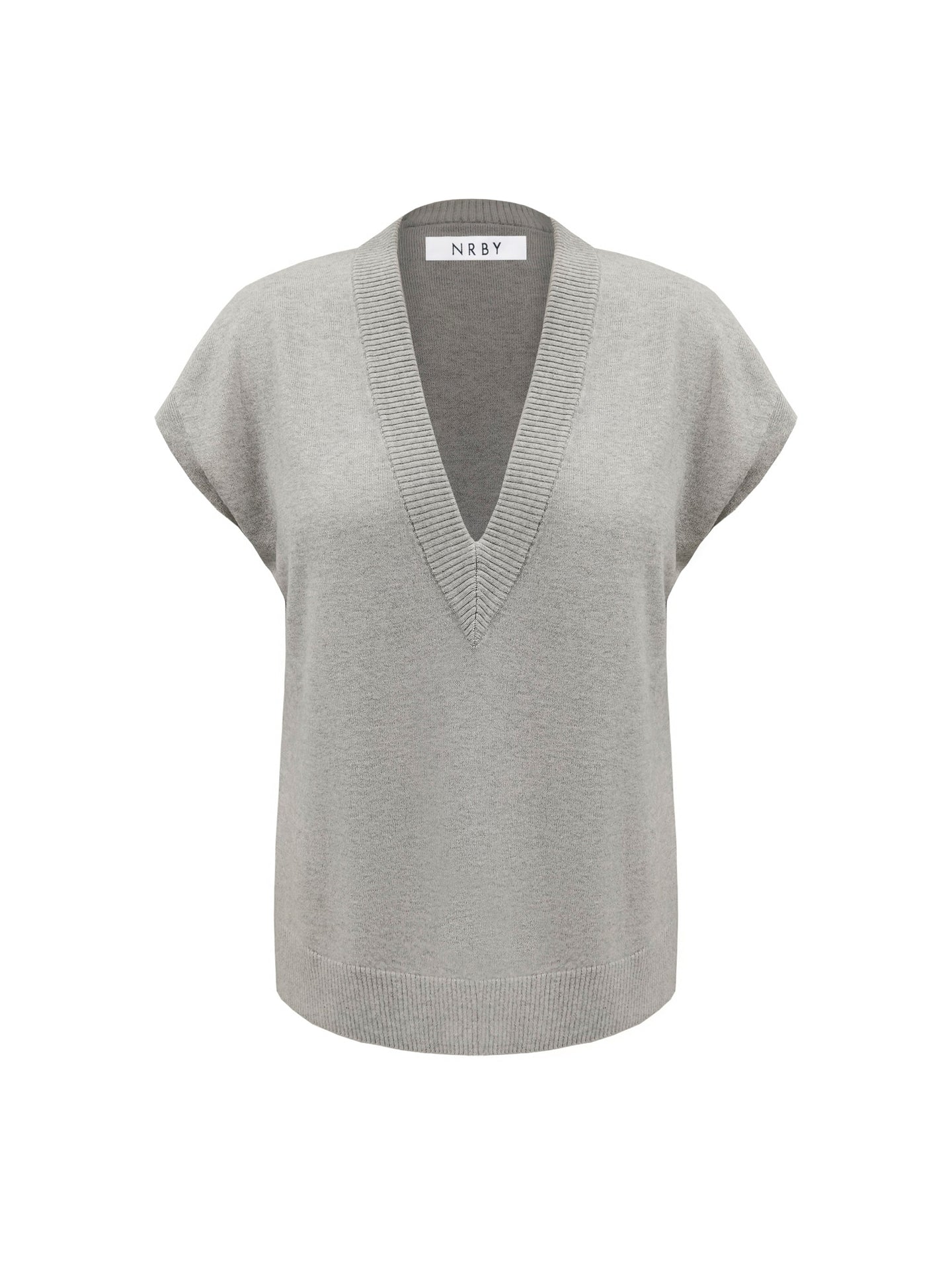New Willow v-neck tank - Soft Grey