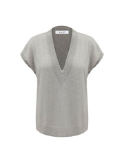 New Willow v-neck tank - Soft Grey