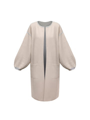 Kate cotton cashmere blend reversible cardi-coat - Grey