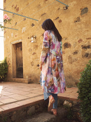 Anastasia linen etched flowers coat