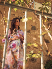 Anastasia linen etched flowers coat