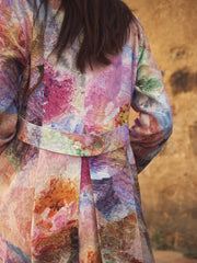 Anastasia linen etched flowers coat