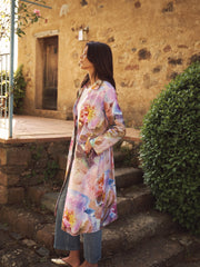 Anastasia linen etched flowers coat