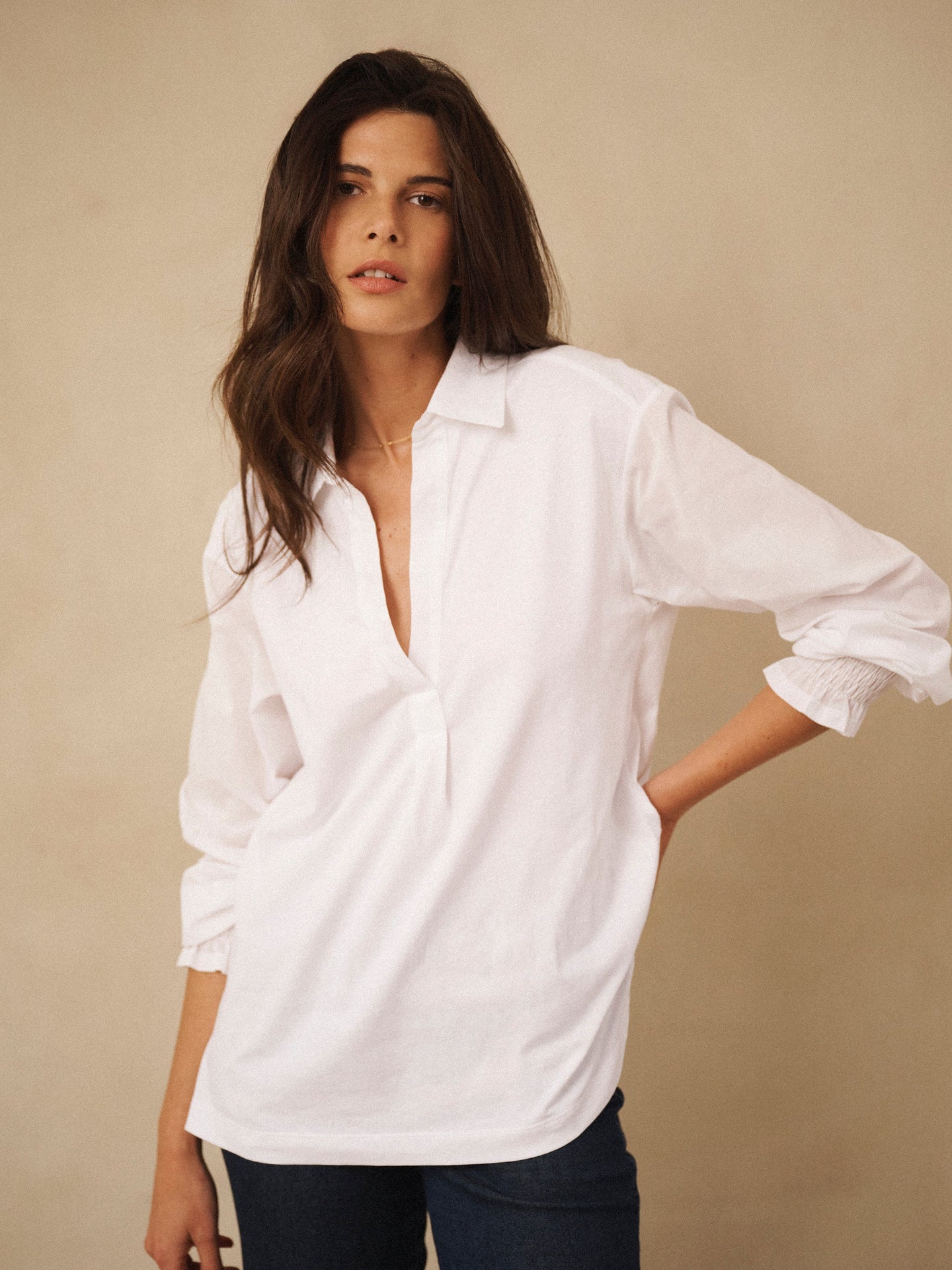Aria cotton shirt - White