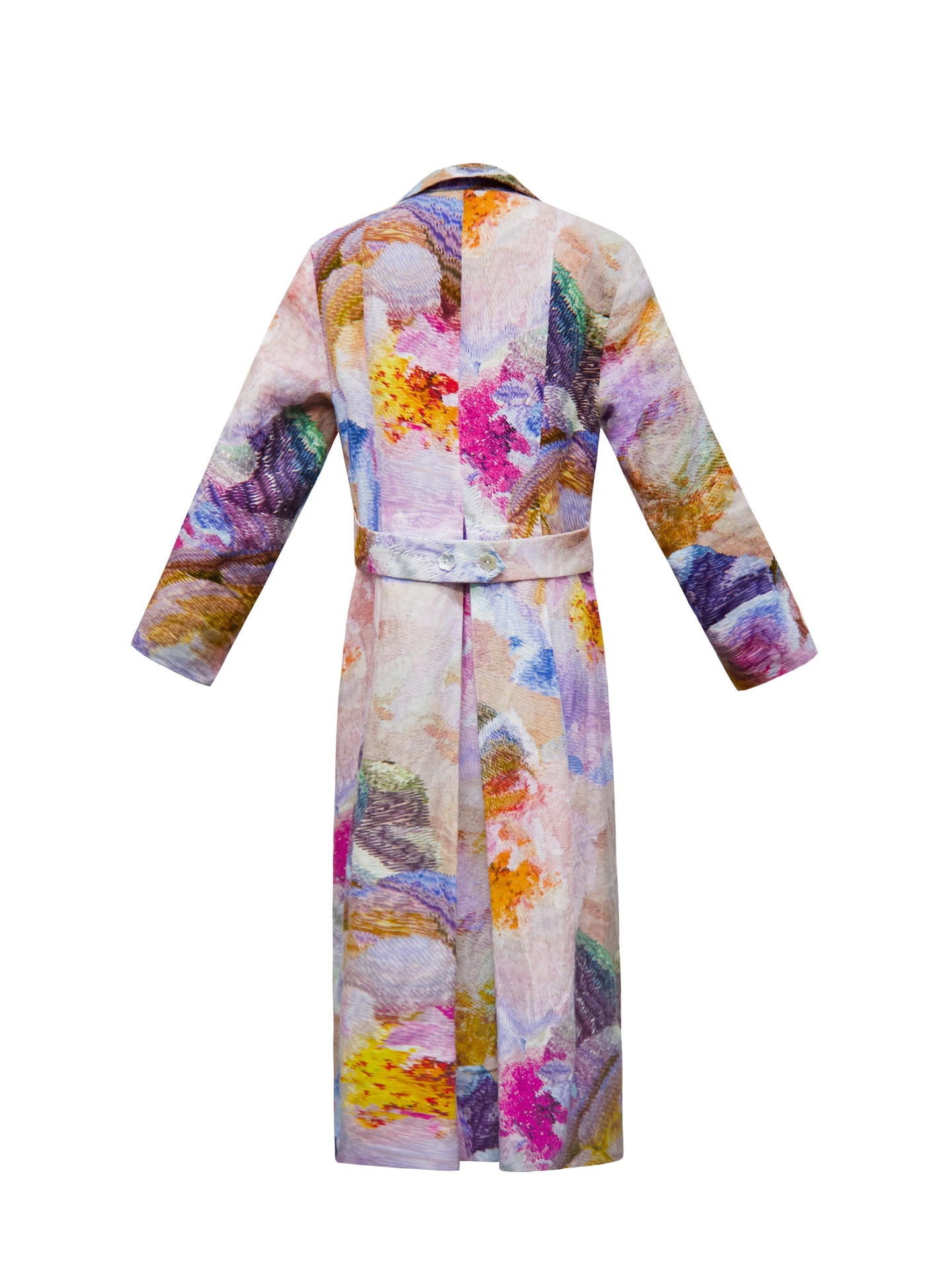 Anastasia linen etched flowers coat