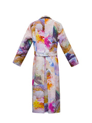 Anastasia linen etched flowers coat