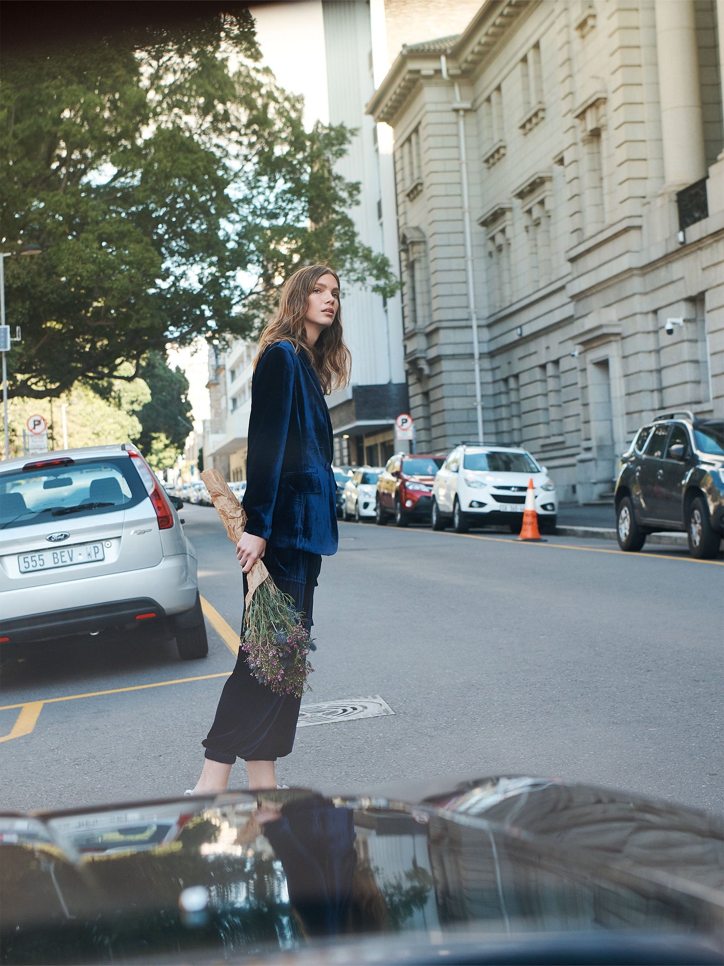 Anmari velvet ankle tie pant