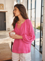Pink Linen Dress