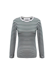 Billie cotton stripe t-shirt - Khaki & White
