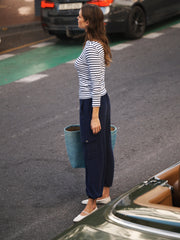 Becca silk cargo pant - Navy