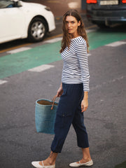 Becca silk cargo pant - Navy