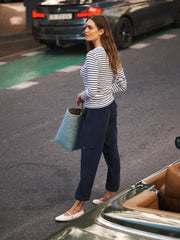 Becca silk cargo pant - Navy