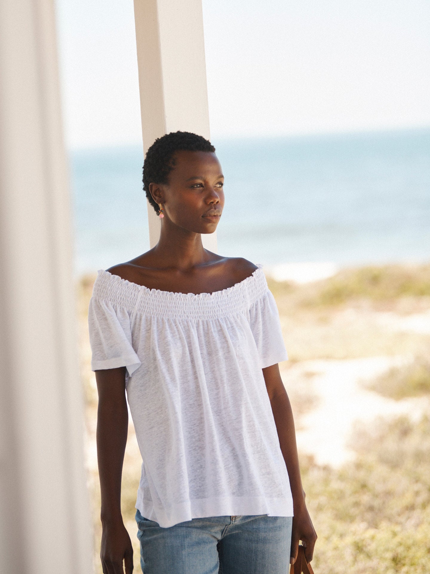 White Linen Top