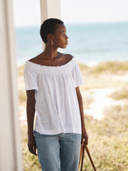 White Linen Top