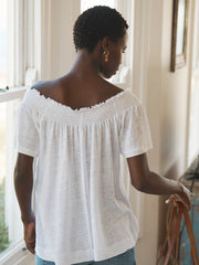 White Linen Top
