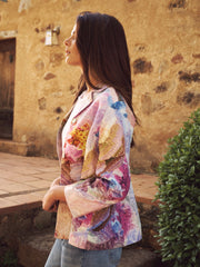 Capulet linen etched flowers jacket