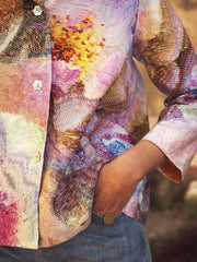 Capulet linen etched flowers jacket