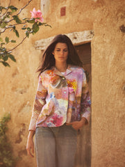 Capulet linen etched flowers jacket