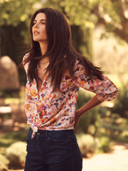 Chiara silk sunset cloud shirt
