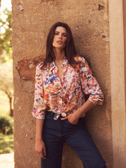 Chiara silk sunset cloud shirt