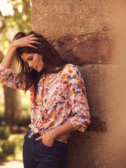 Chiara silk sunset cloud shirt