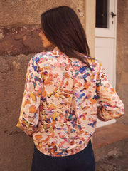 Chiara silk sunset cloud shirt