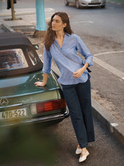 Ash denim wide leg jean - Dark Wash