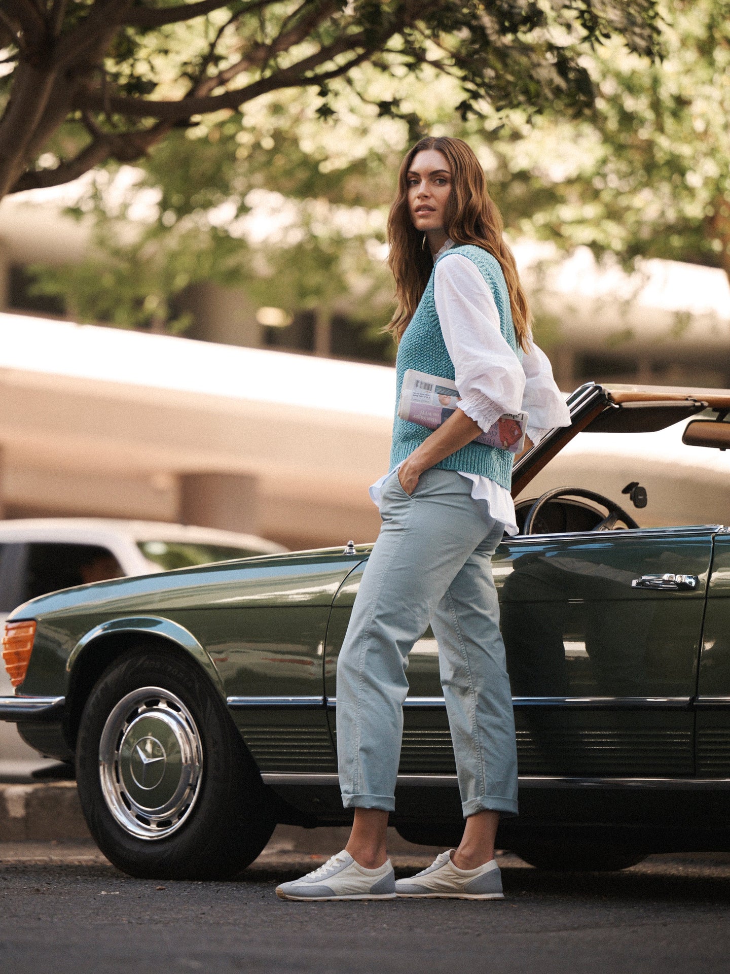 Cole cotton chino - Light Aqua