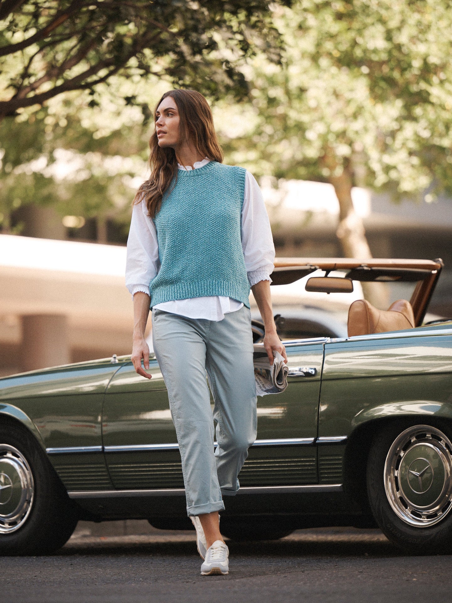 Cole cotton chino - Light Aqua