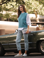 Cole cotton chino - Light Aqua