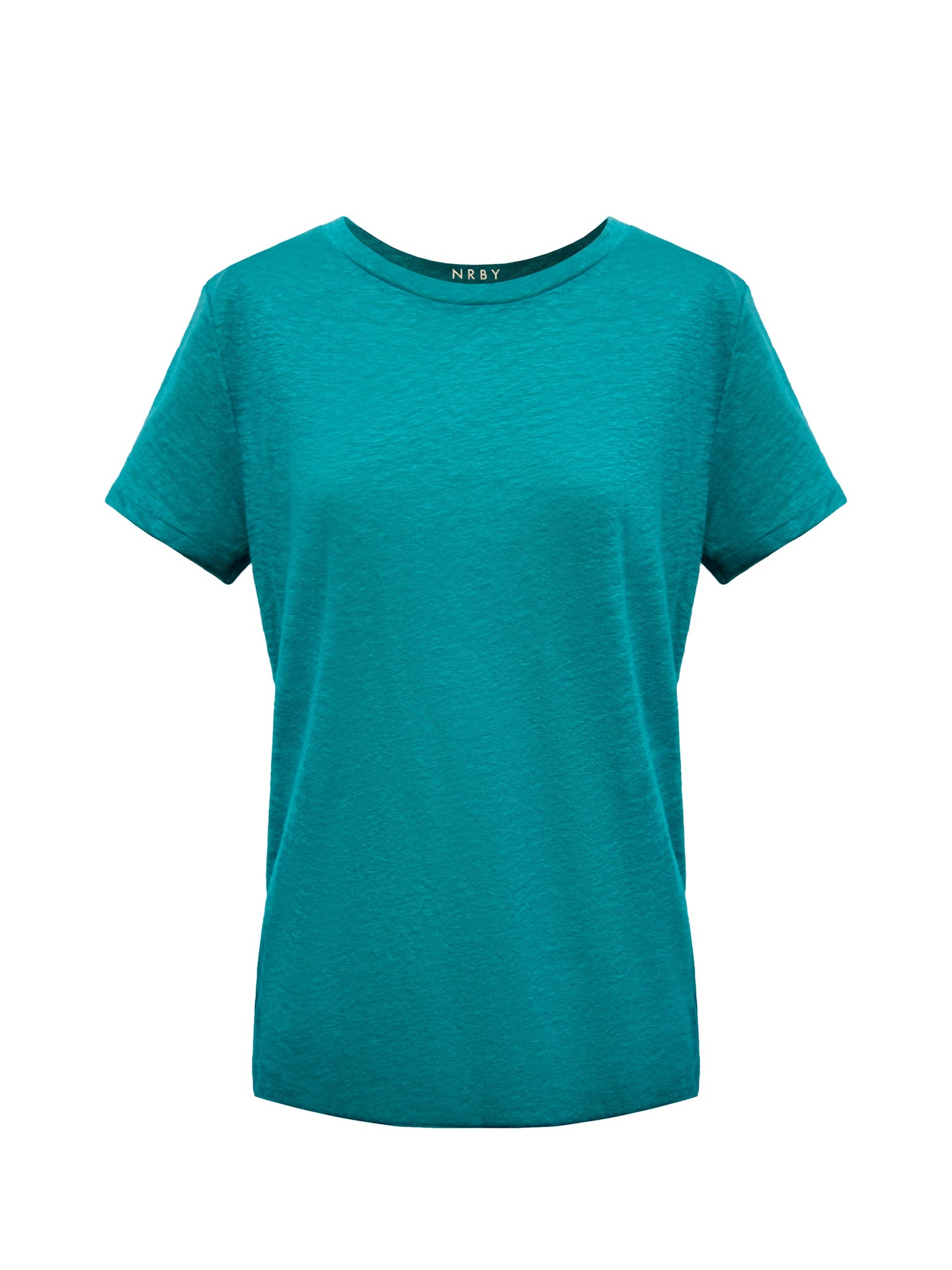 Charlie linen crew neck T-Shirt - Sea Green