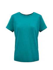 Charlie linen crew neck T-Shirt - Sea Green