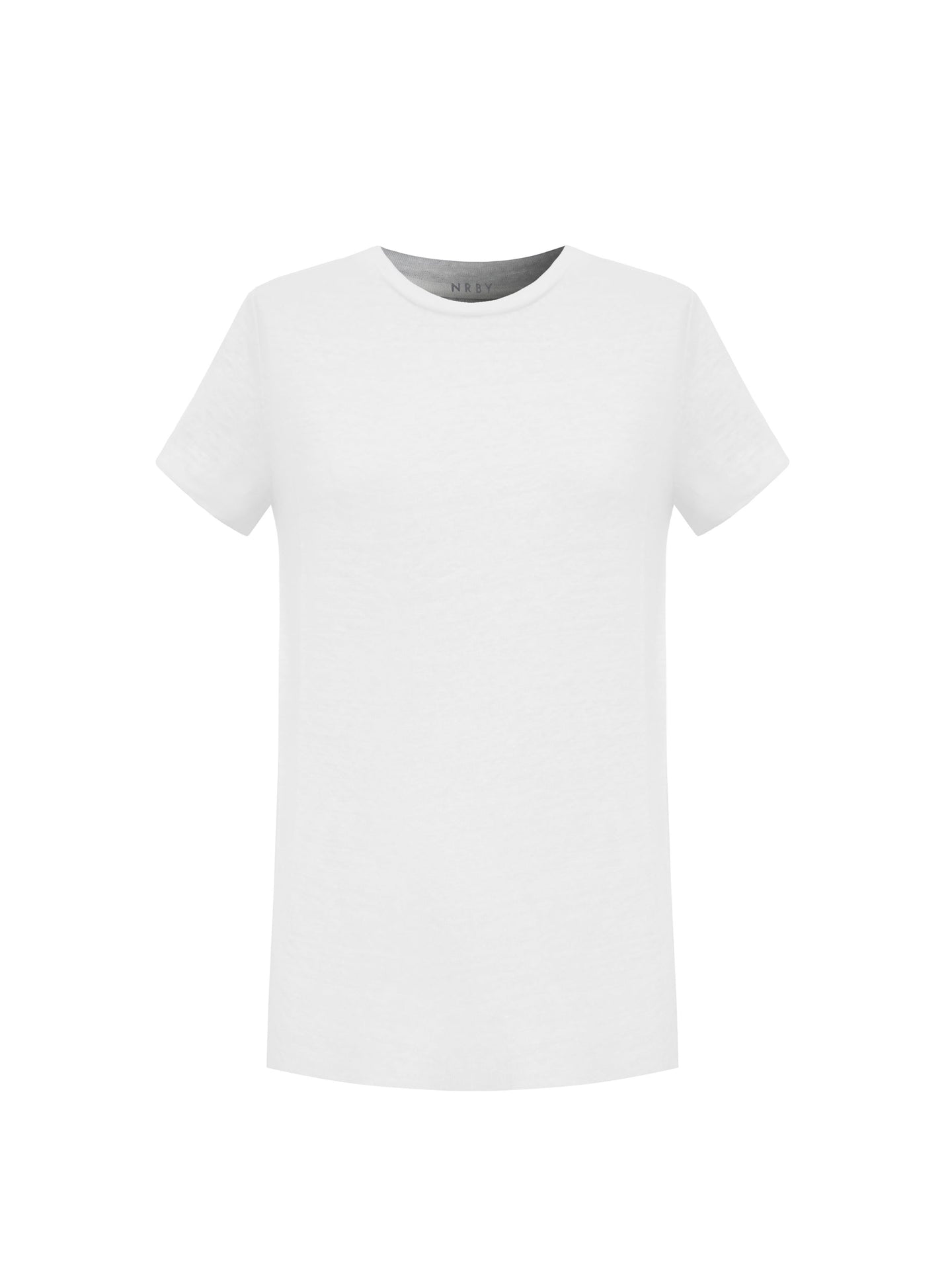 Charlie linen crew neck t shirt - White