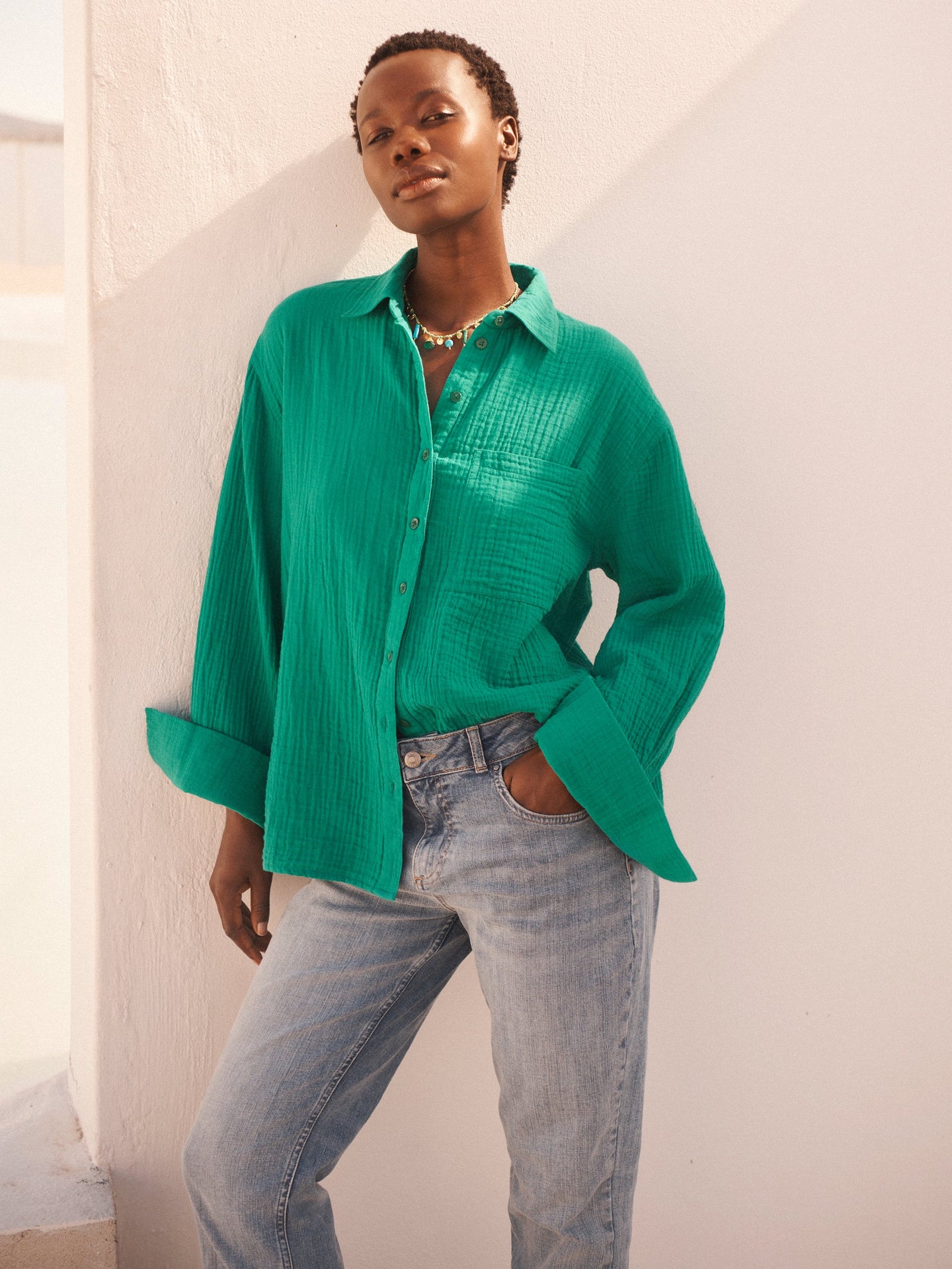 Green Cotton Shirt