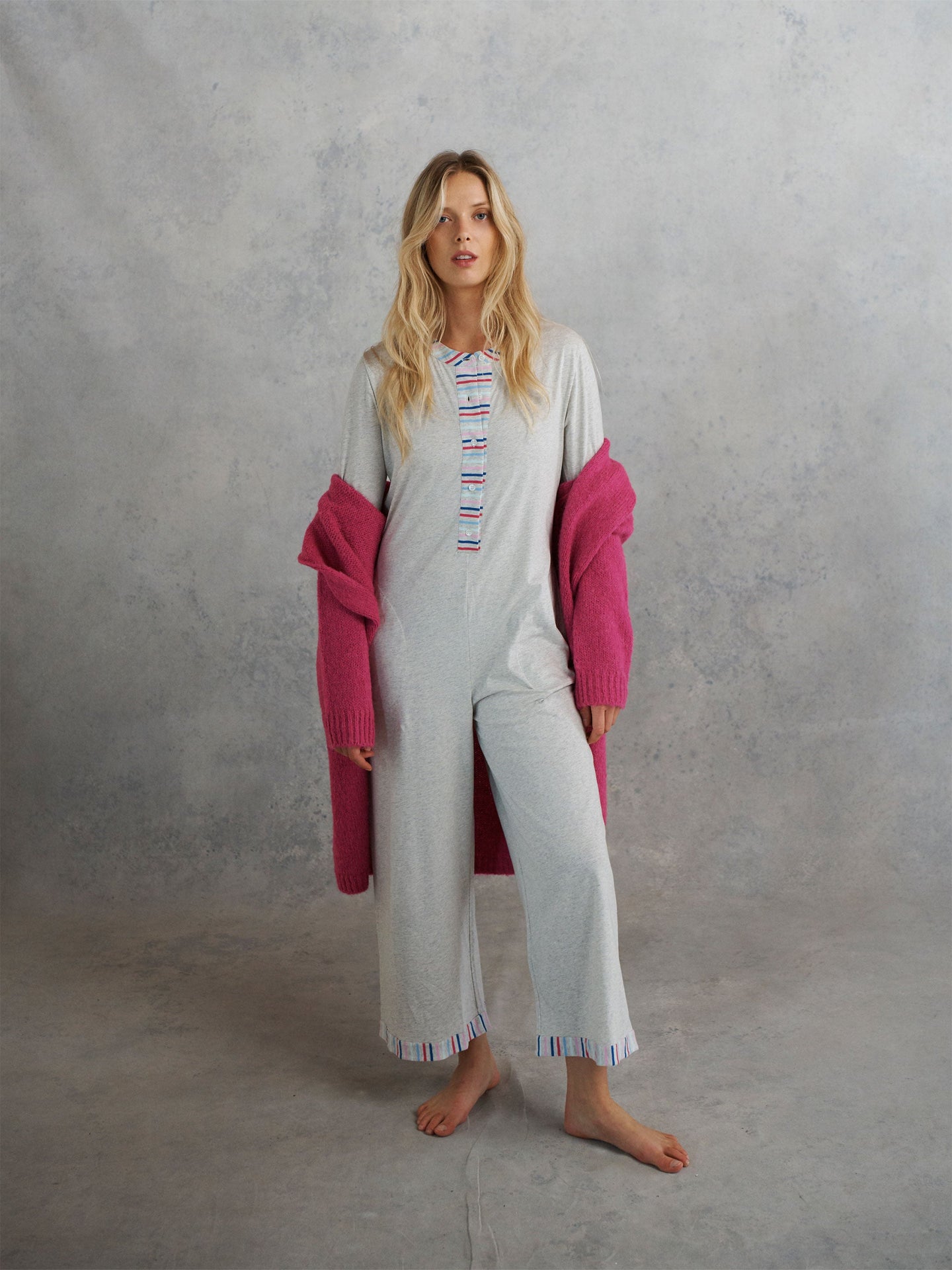 Estella jersey stripe pj romper